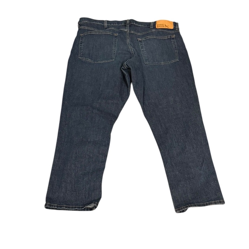 Eddie Bauer Mens Straight Dark Wash Denim Jeans‎ 38x29 Stretch speciality dyed - Picture 2 of 4